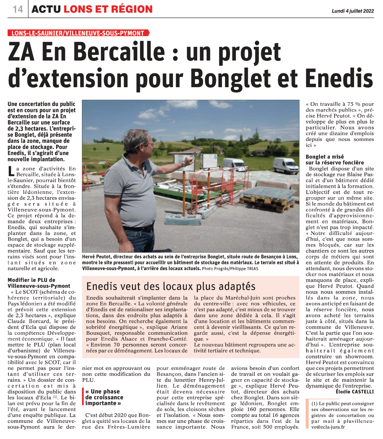 projet extension bonglet